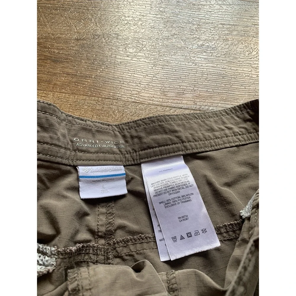 Columbia Omni Wick Convertible zip off Pants Men Gray Outdoor Hiking 36x28